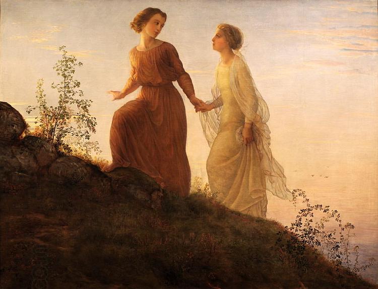 Louis Janmot Poem of the Soul  On the mountain China oil painting art